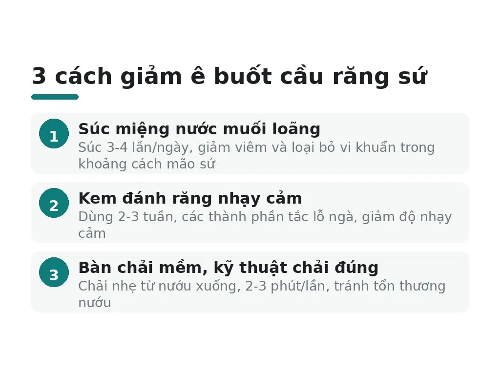 Cách nào giảm ê buốt cầu răng sứ hiệu quả?