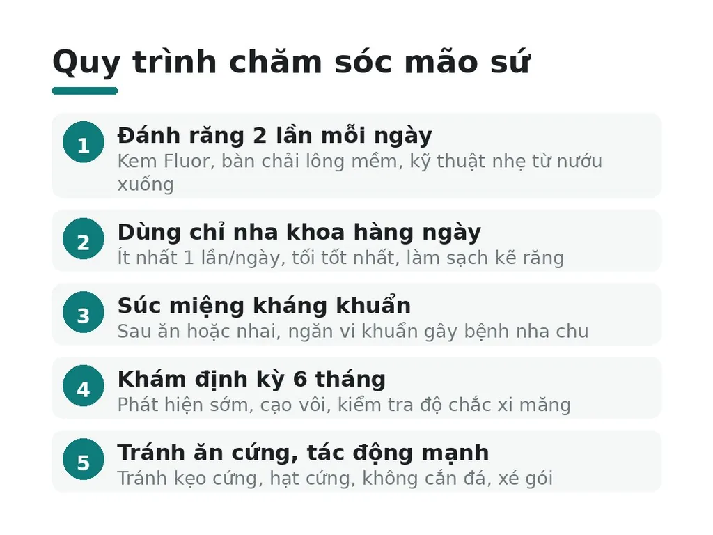 Cách phòng ngừa mão sứ bị lung lay