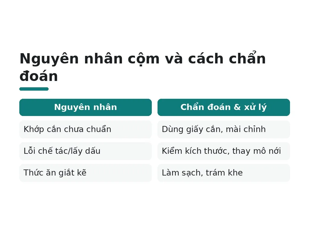 Nguyên nhân gây cộm và cách chẩn đoán