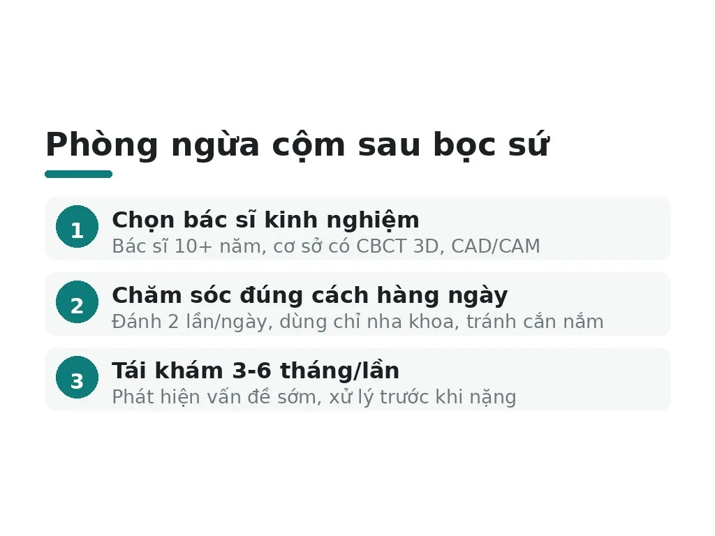 Phòng ngừa cộm khi bọc sứ lần tới