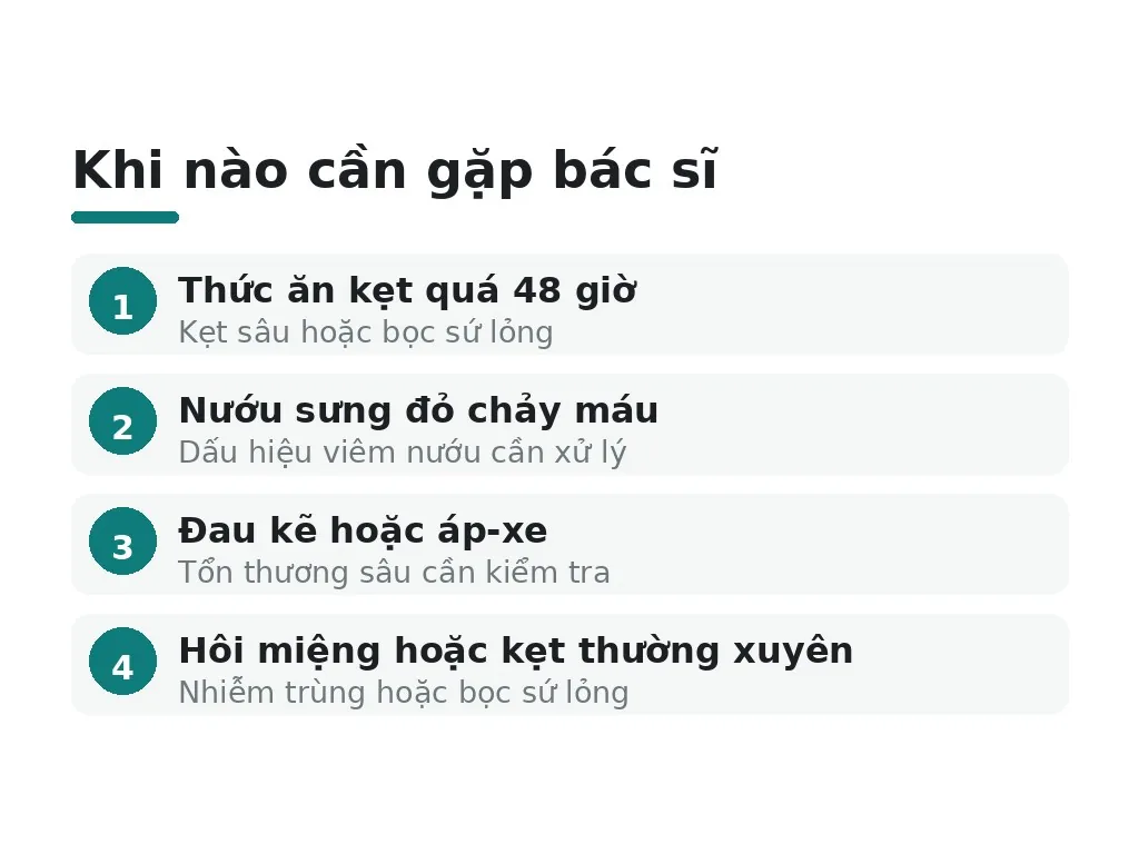 Khi nào cần gặp bác sĩ nha khoa?