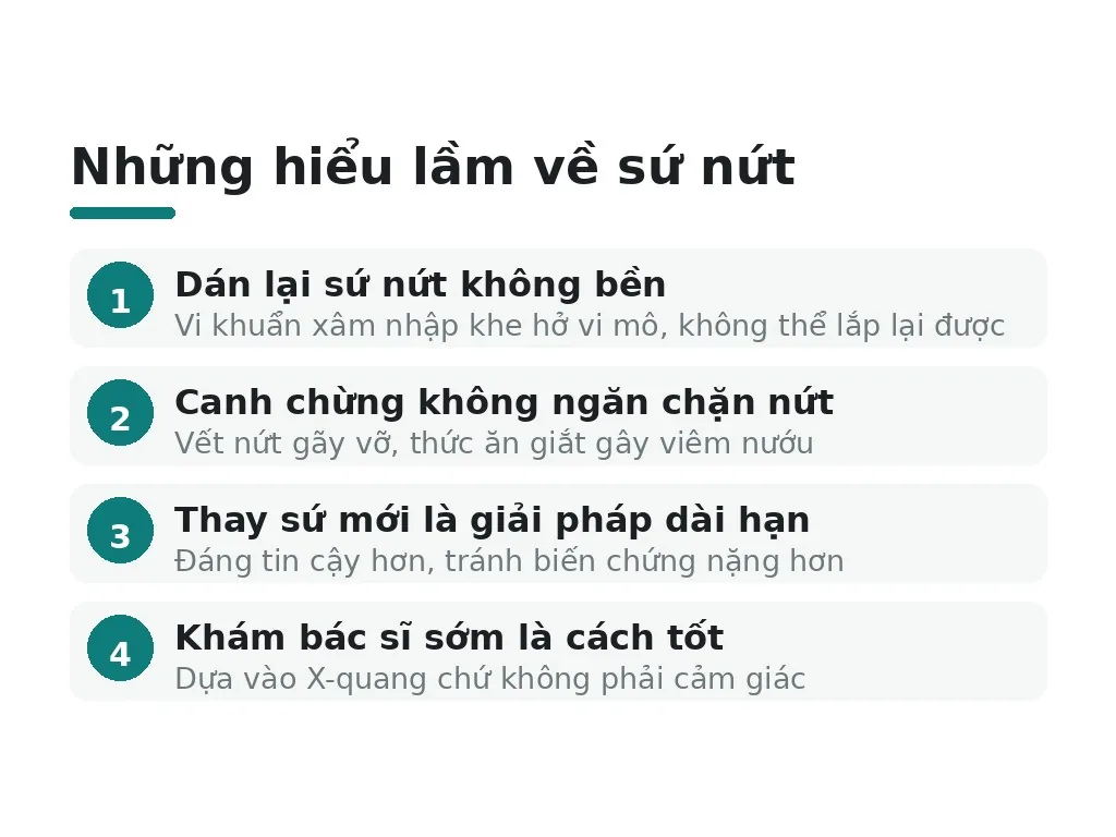 Những hiểu lầm phổ biến về sứ nứt